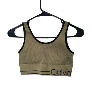 Calvin Klein Performance Bonsai Green Sports Bra Size XS